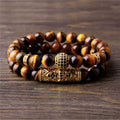TCC™ Natural Tiger Eye Stone Charm Bracelet